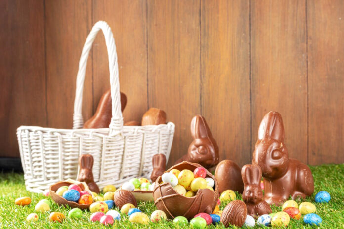 Easter egg hunting background